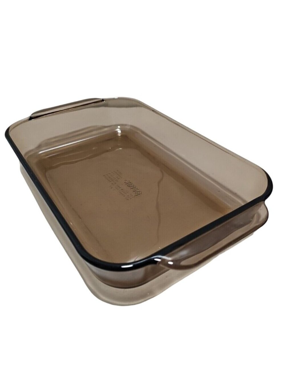 Pyrex 232R Visions Amber Brown Rectangle Baking Pan 2qt/Lt Corning 11x7x1.5"